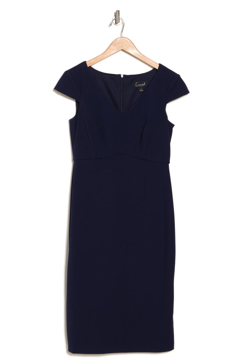 Connected Apparel V-Neck Sheath Dress, Alternate, color, 