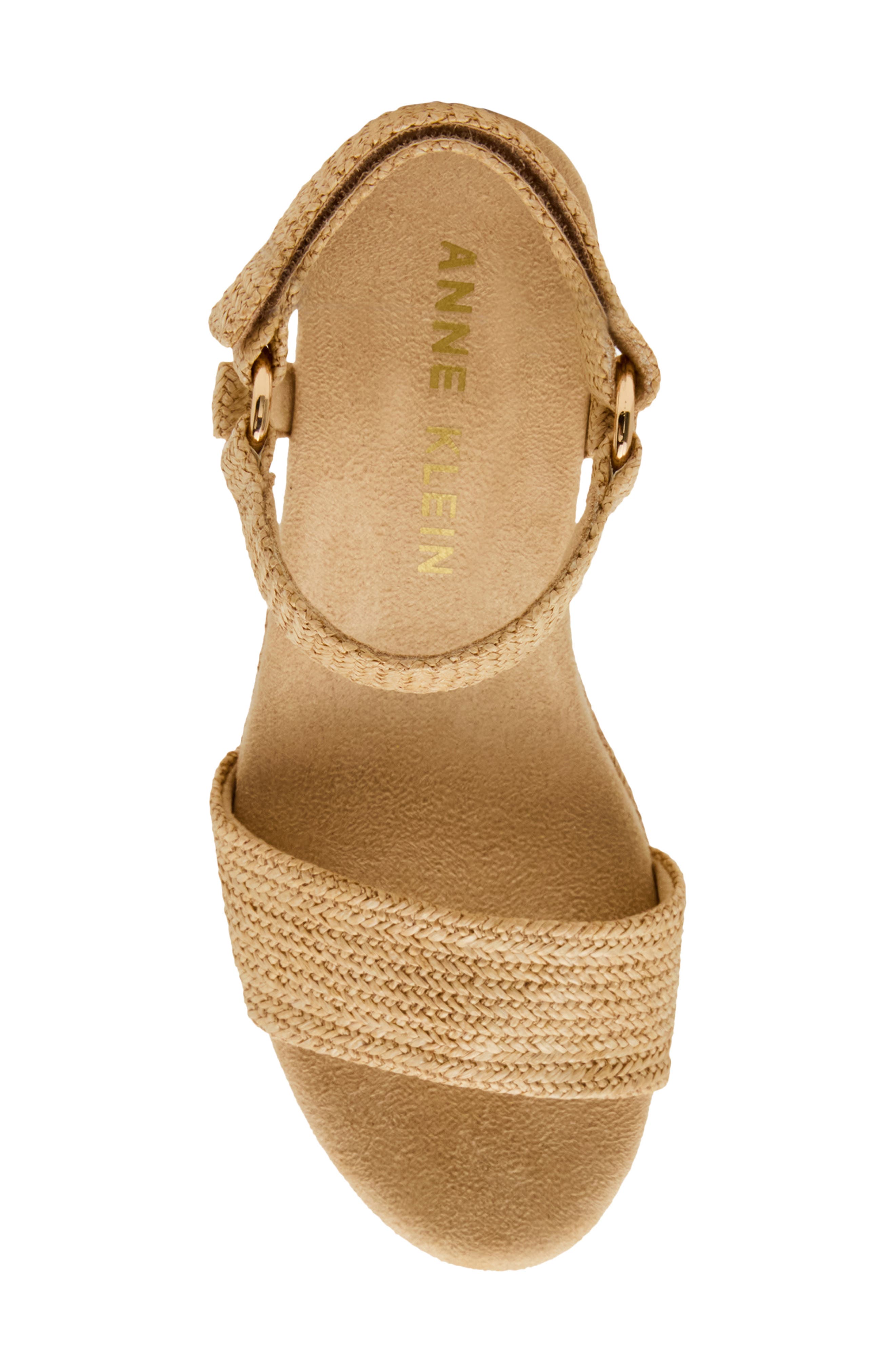 Natasia Platform Wedge Sandal, Alternate, color, RAFFIA