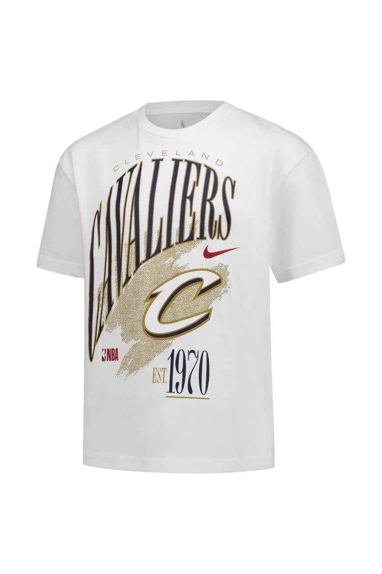 Youth Nike  White Cleveland Cavaliers Hardwood Classics Champs Max90 T-Shirt, Alternate, color, White