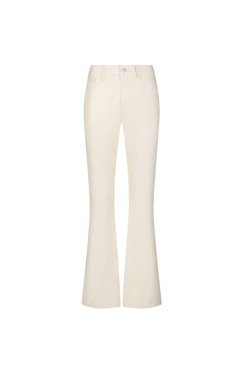 The Noli Shop Aria Coated Flare Jean, Alternate, color, Vanilla