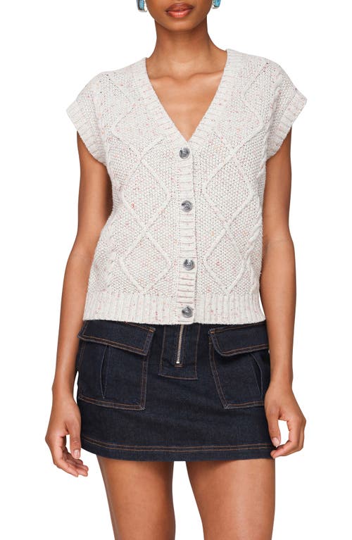 Avec Les Filles Cable Stitch Vest In White