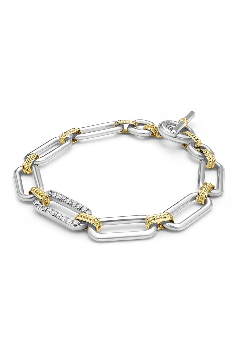 Signature Caviar Links Chain Bracelet, Alternate, color, TWO-TONE