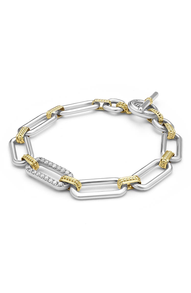 LAGOS Signature Caviar Links Chain Bracelet, Alternate, color, Two-Tone
