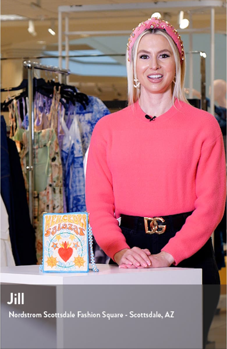 Amor Puro Embroidered Handmade Crossbody Bag, sales video thumbnail