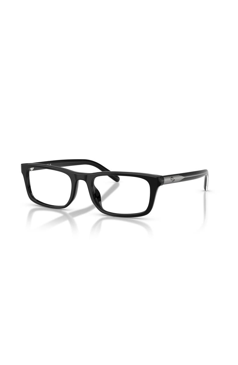 DIESEL<sup>®</sup> 52mm Rectangle optical glasses, Main, color, Black