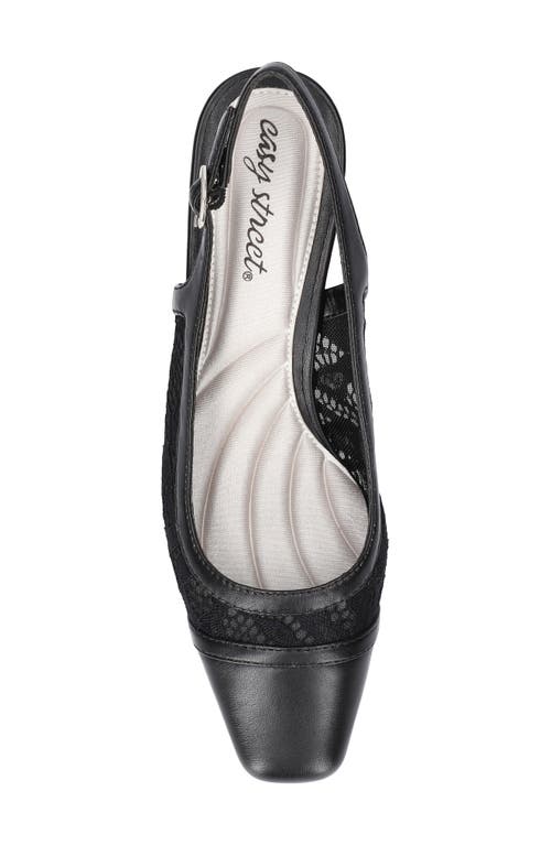 EASY STREET EASY STREET FORTUNE SQUARE TOE SLINGBACK PUMP