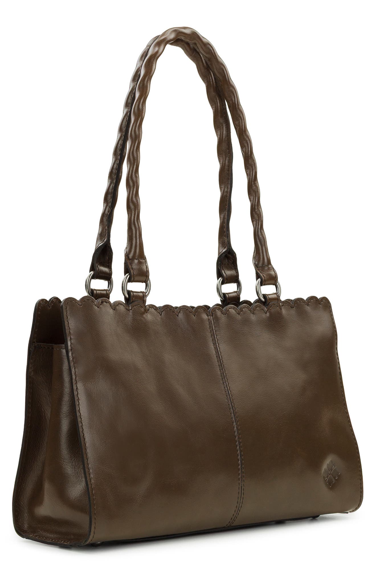 Patricia Nash Morra Twist Handle Shoulder Bag, Alternate, color, Mushroom