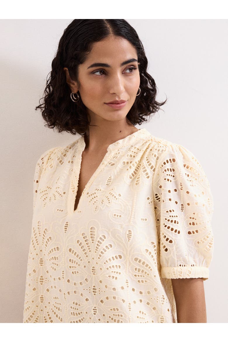 Liliana Embroidered Mini Dress, Alternate, color, Yellow