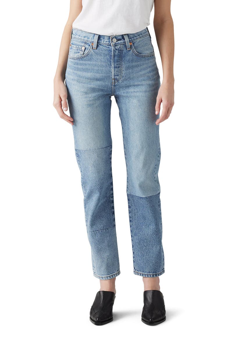 501® High Waist Straight Leg Ankle Jeans, Main, color, CLEAN CRAFT