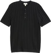 Open Edit Short Sleeve Henley Sweater