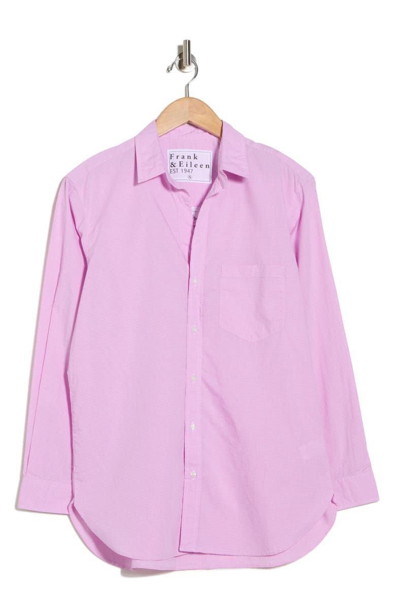 Frank & Eileen Relaxed Fit Cotton Button-Up Shirt, Main, color, Hot Pink Plaid