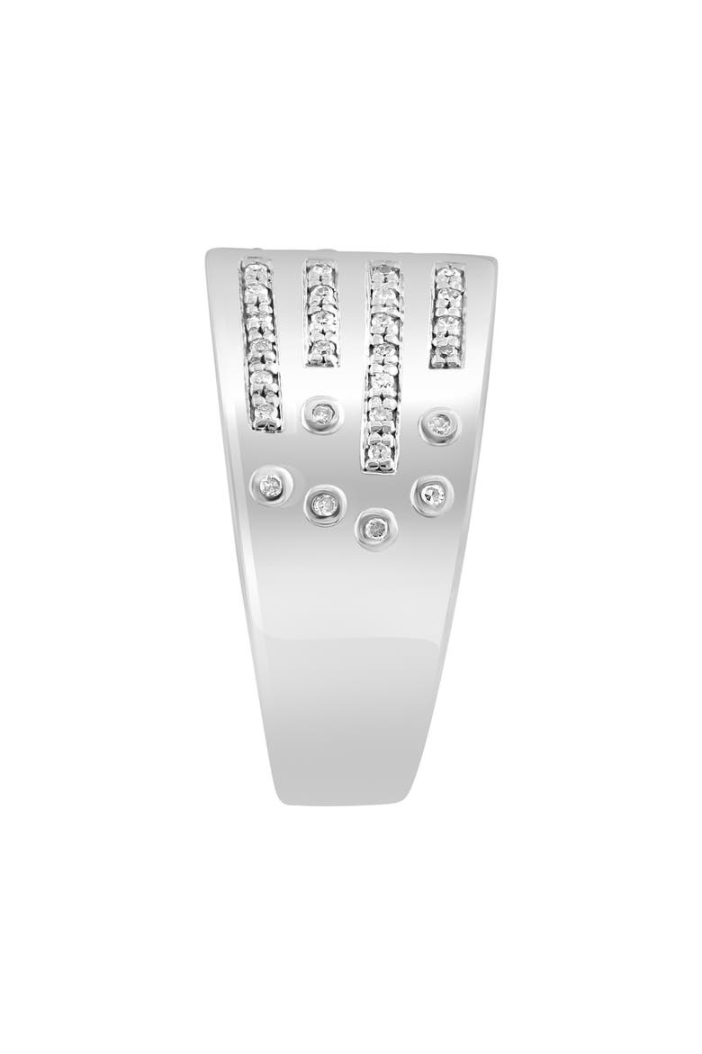 Sterling Silver Pavé Diamond Ring - 0.20ct., Alternate, color, SILVER