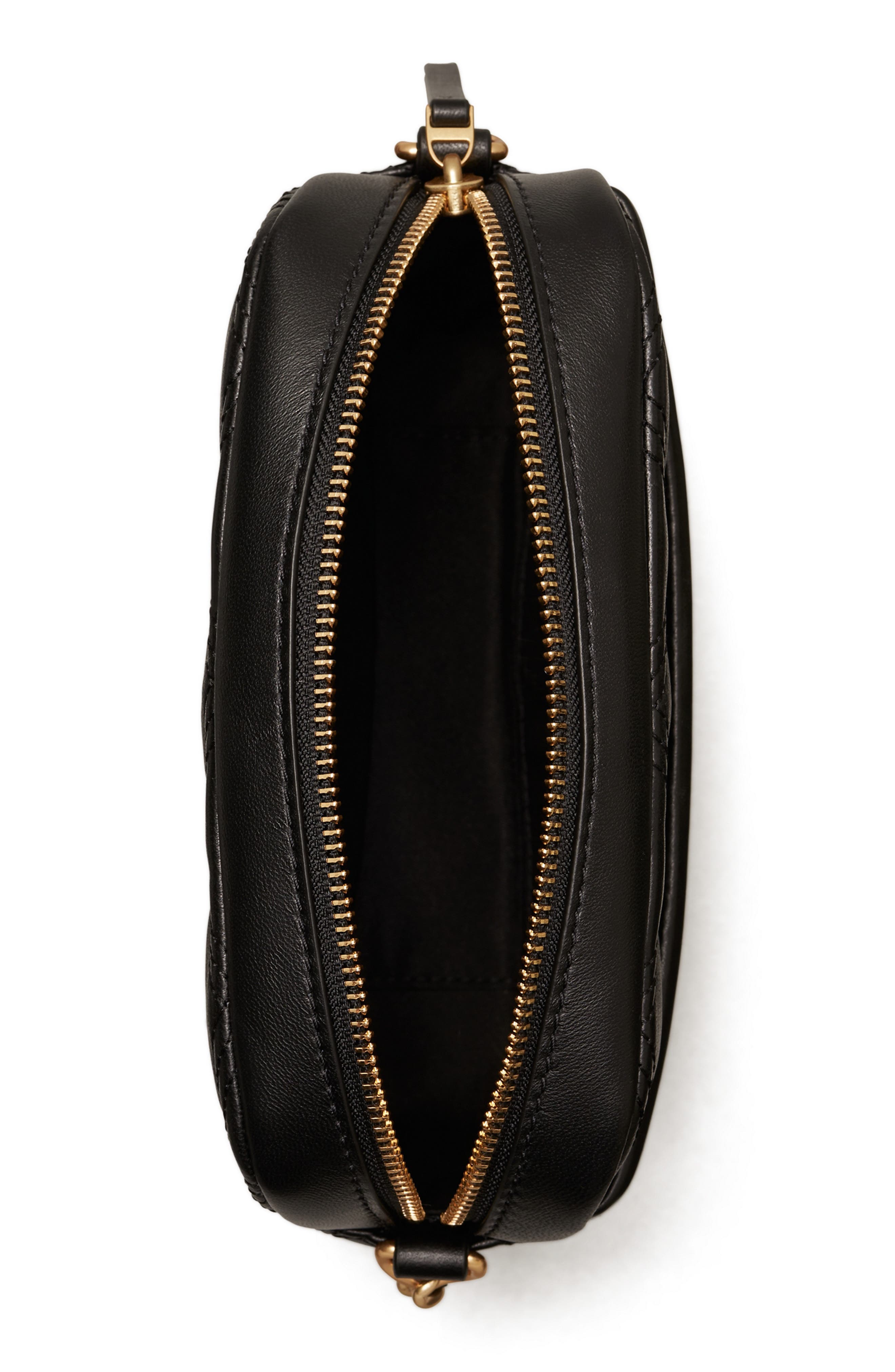 Tory Burch Fleming Quilted Leather Camera Bag, Alternate, color, 