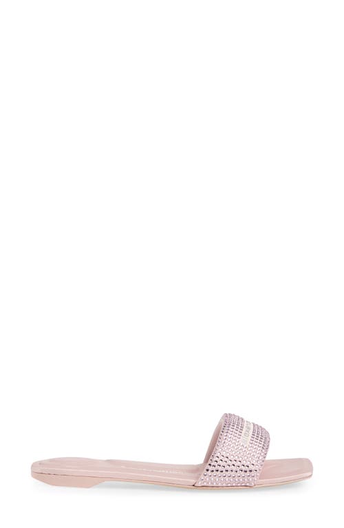 Alexander Wang Vy Crystal Embellished Slide Sandal In Pink
