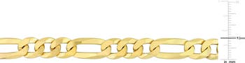 8.9mm Flat Figaro Chain Necklace & Bracelet Set