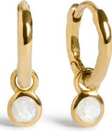 Monica Vinader Birthstone Huggie Hoop Earrings