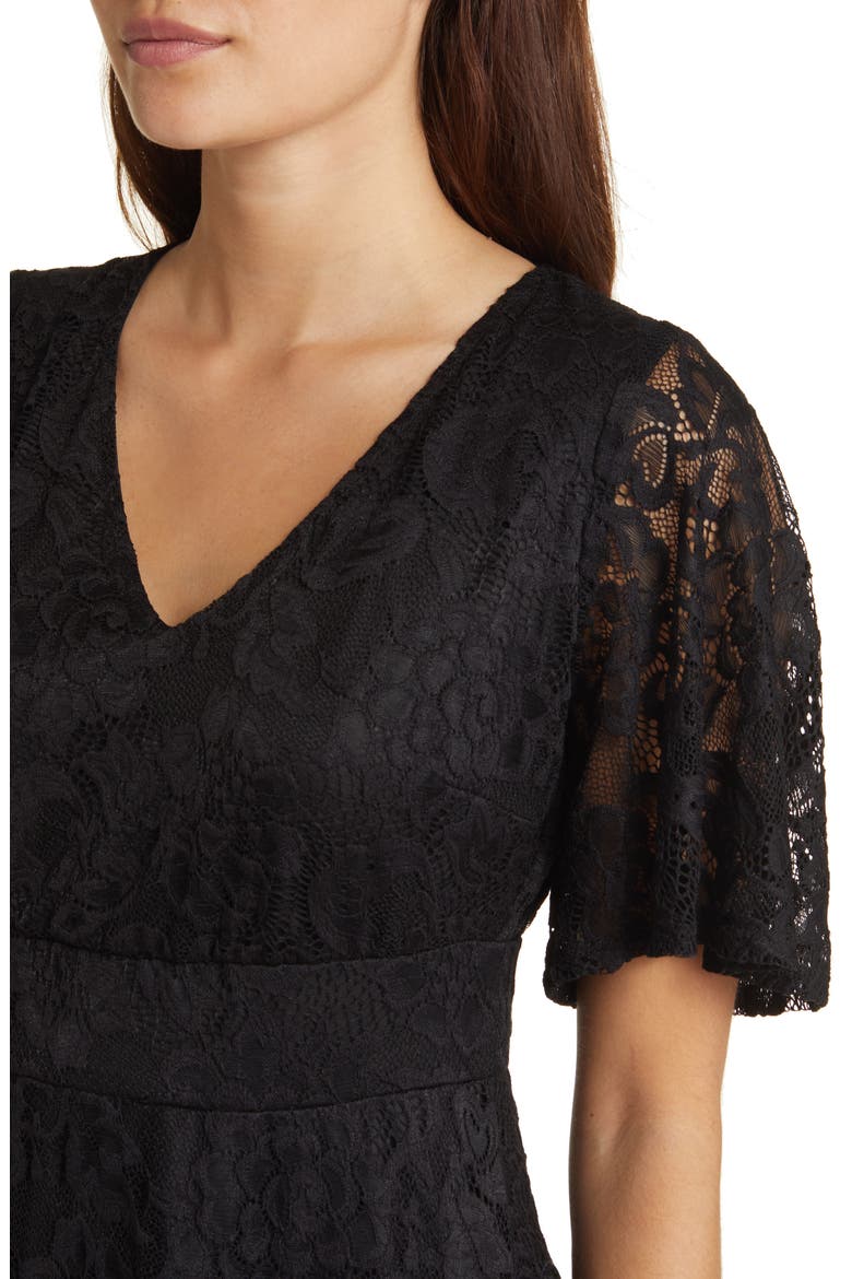 Lace Affair Cocktail Dress, Alternate, color, ONYX