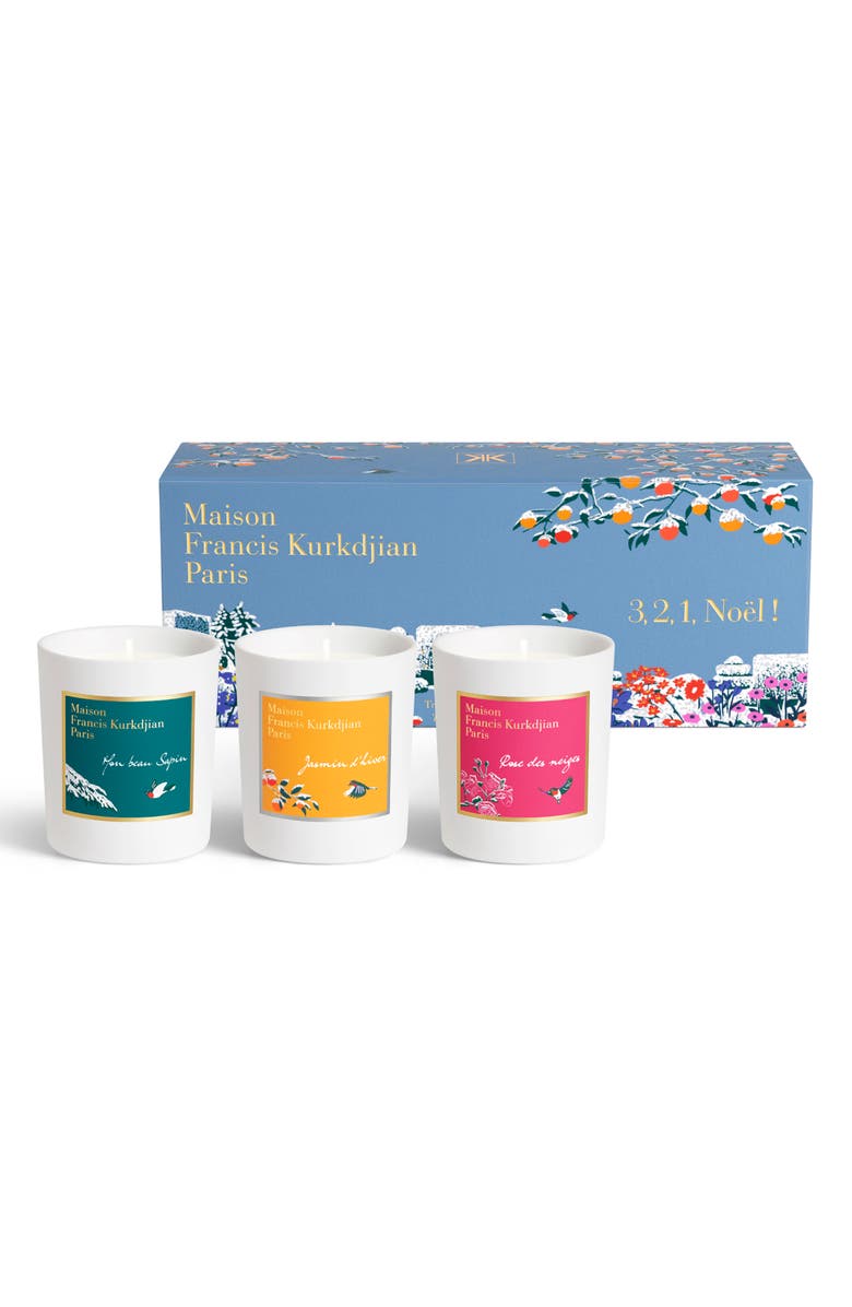 Maison Francis Kurkdjian Holiday Scented Candle Trio Gift Set, Main, color, 