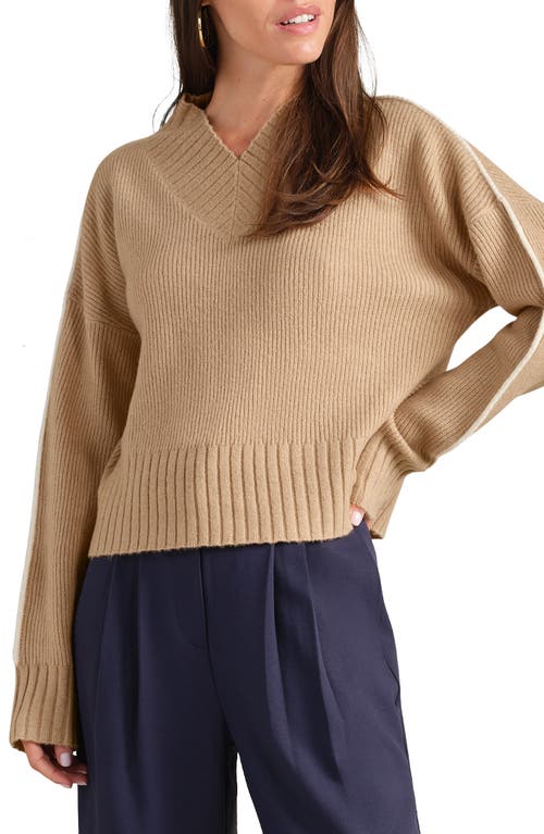 Rhone Westside V-neck Sweater In Brown