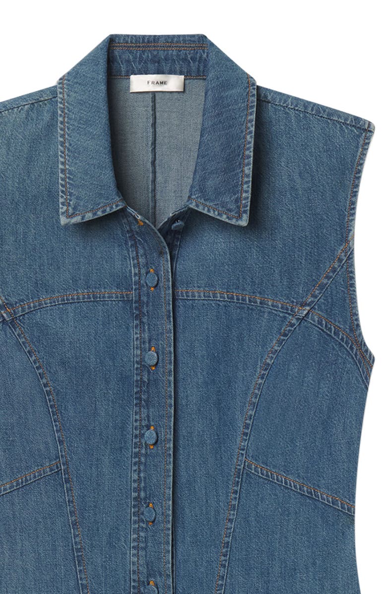 FRAME The Denim Day Sleeveless Minidress, Alternate, color, Deira