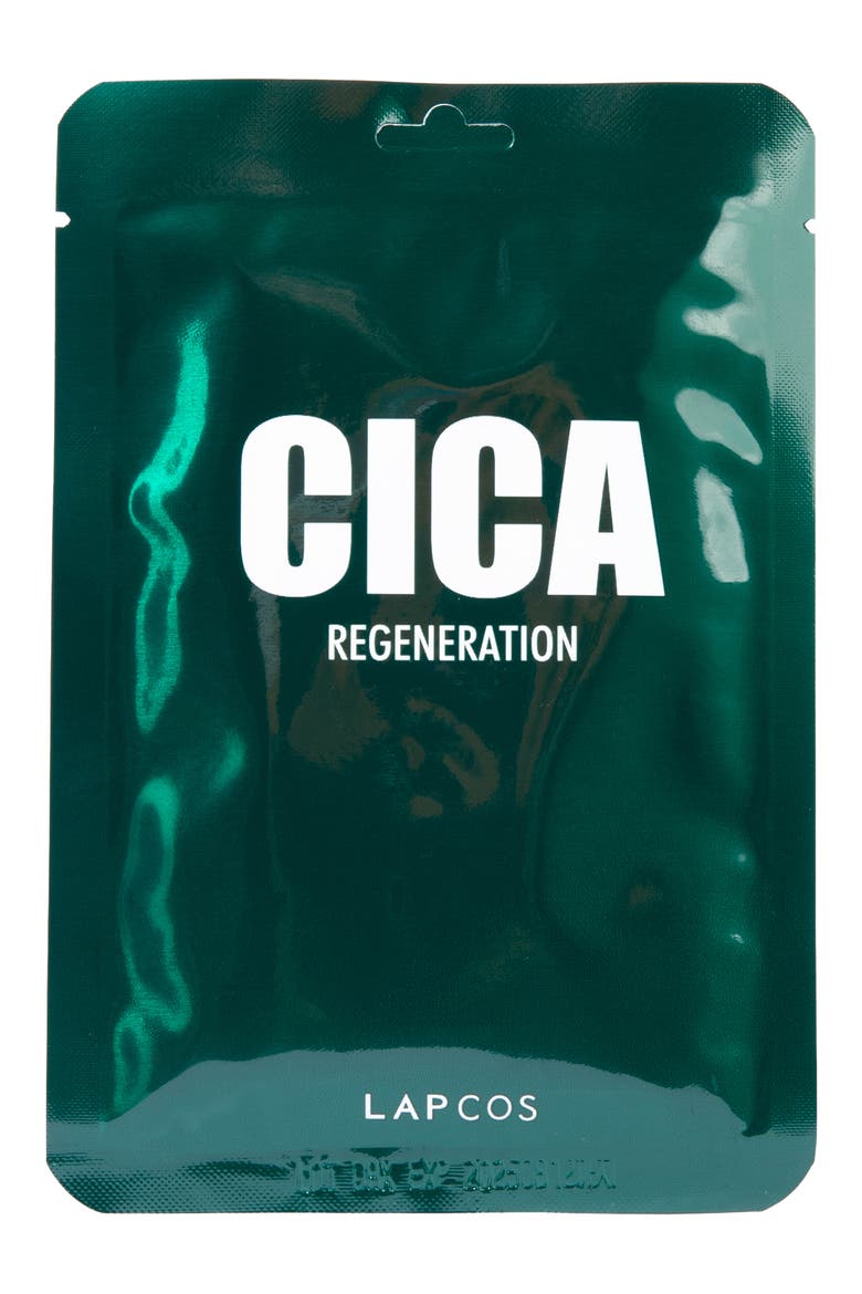 Cica Soothing Sheet Mask, Main, color, GREEN