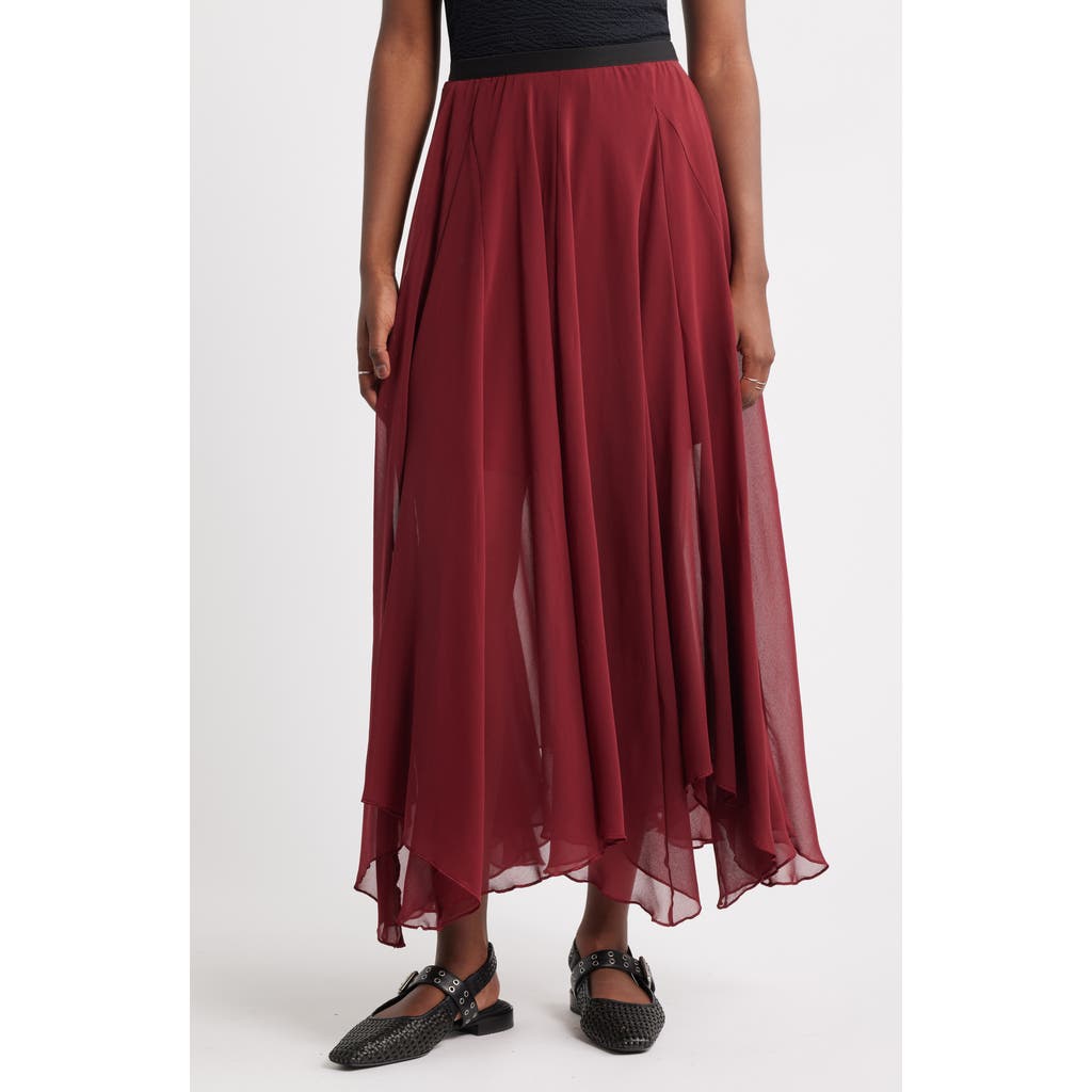 Treasure & Bond Handkerchief Maxi Skirt In Purple