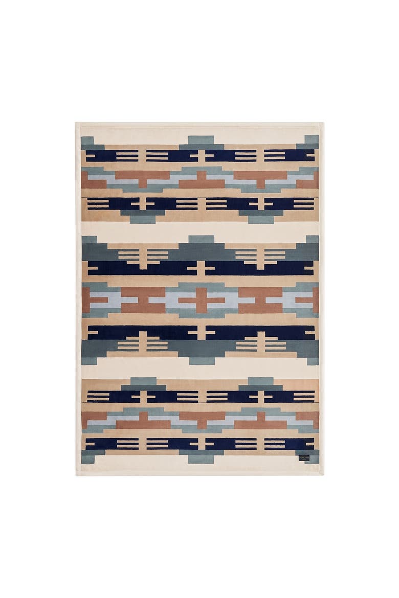 Shiprock Printed Plush Throw, Alternate, color, TAN