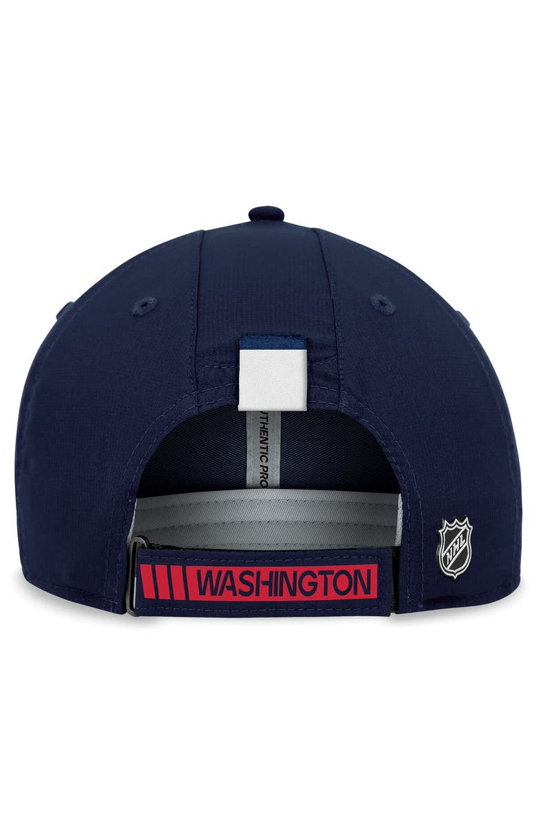 FANATICS Men's Fanatics Branded  Navy Washington Capitals Authentic Pro Rink Adjustable Hat, Alternate, color, Navy