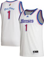 adidas Men's adidas #1 White Kansas Jayhawks Alternate Swingman Jersey