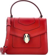 Pre-Owned Bvlgari Serpenti Forever Top Handle Bag Leather Small