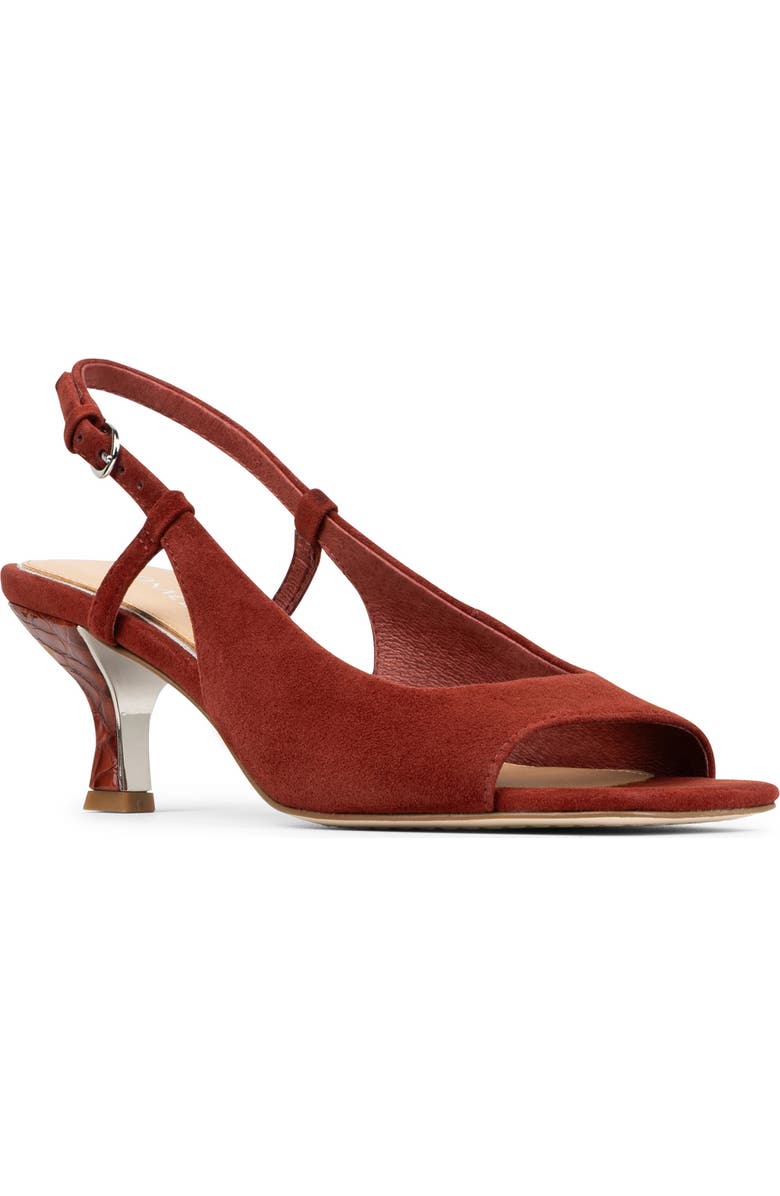 Donald Pliner Grinn Peep Toe Slingback Sandal, Main, color, Redwood