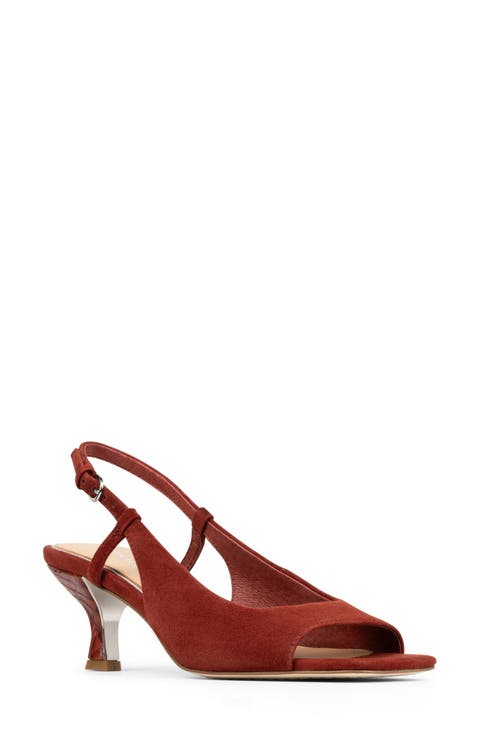 Grinn Peep Toe Slingback Sandal (Women)