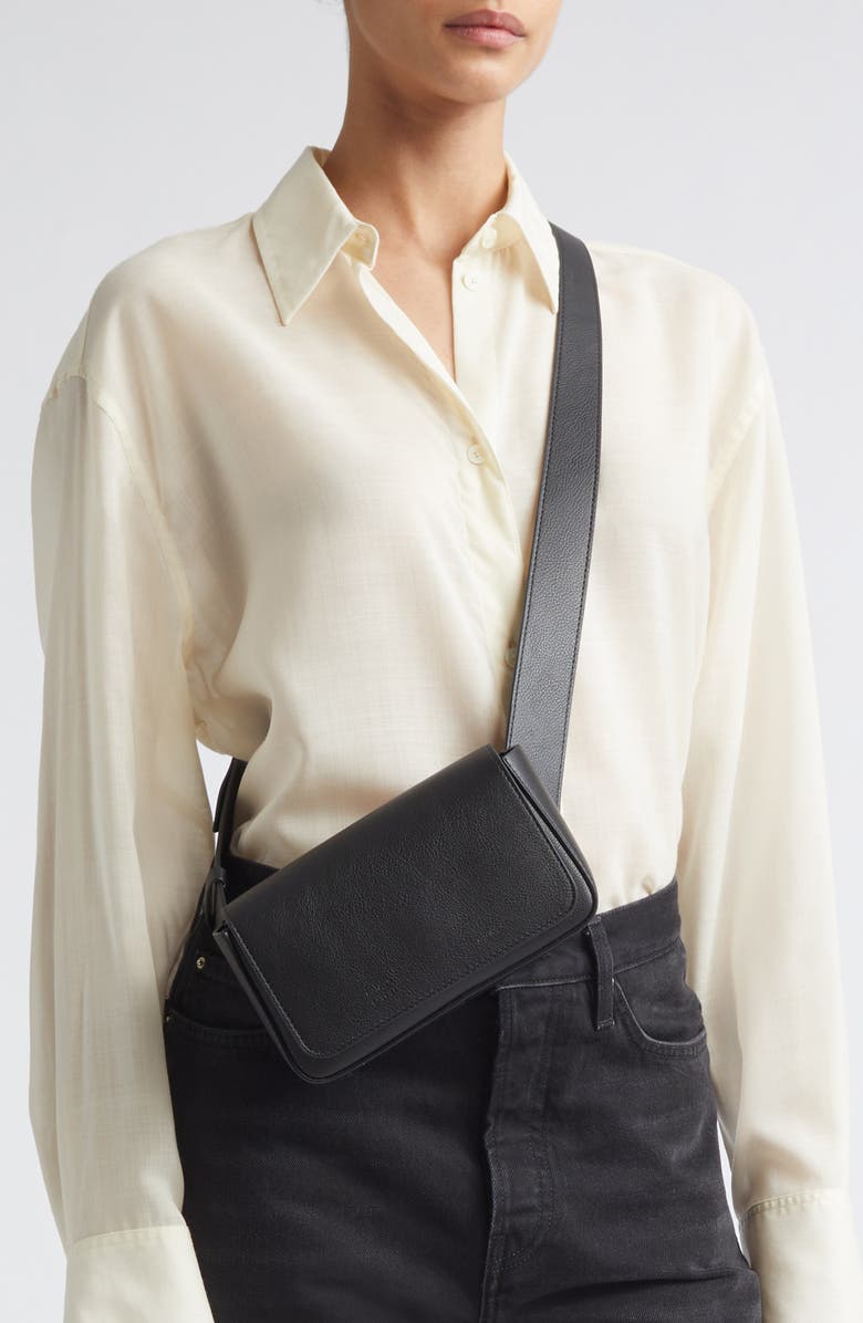 Mansur Gavriel Box Sling Crossbody Bag, Alternate, color, Black