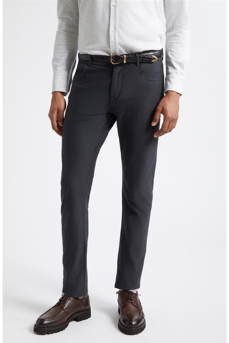 Stretch Cotton Blend Pants, Main, color, 22NN BLACK