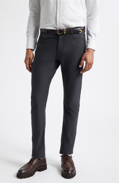 Stretch Cotton Blend Pants