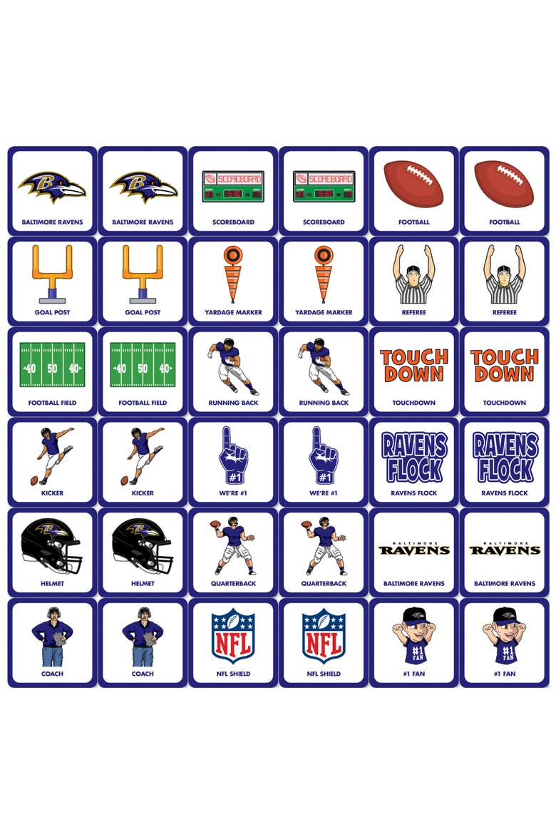 Baltimore Ravens Matching Game, Alternate, color, Multicolor