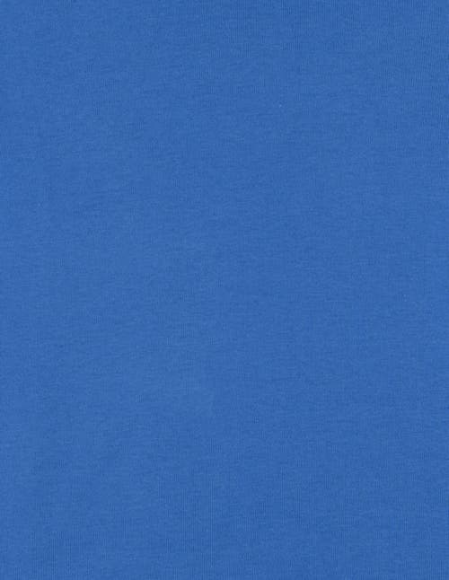 Leveret Kids Long Sleeve T-shirt, 100% Cotton, Solid Colors In Blue