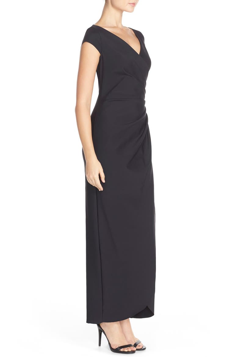 Contour Collection Embellished Jersey Column Formal Gown, Alternate, color, BLACK