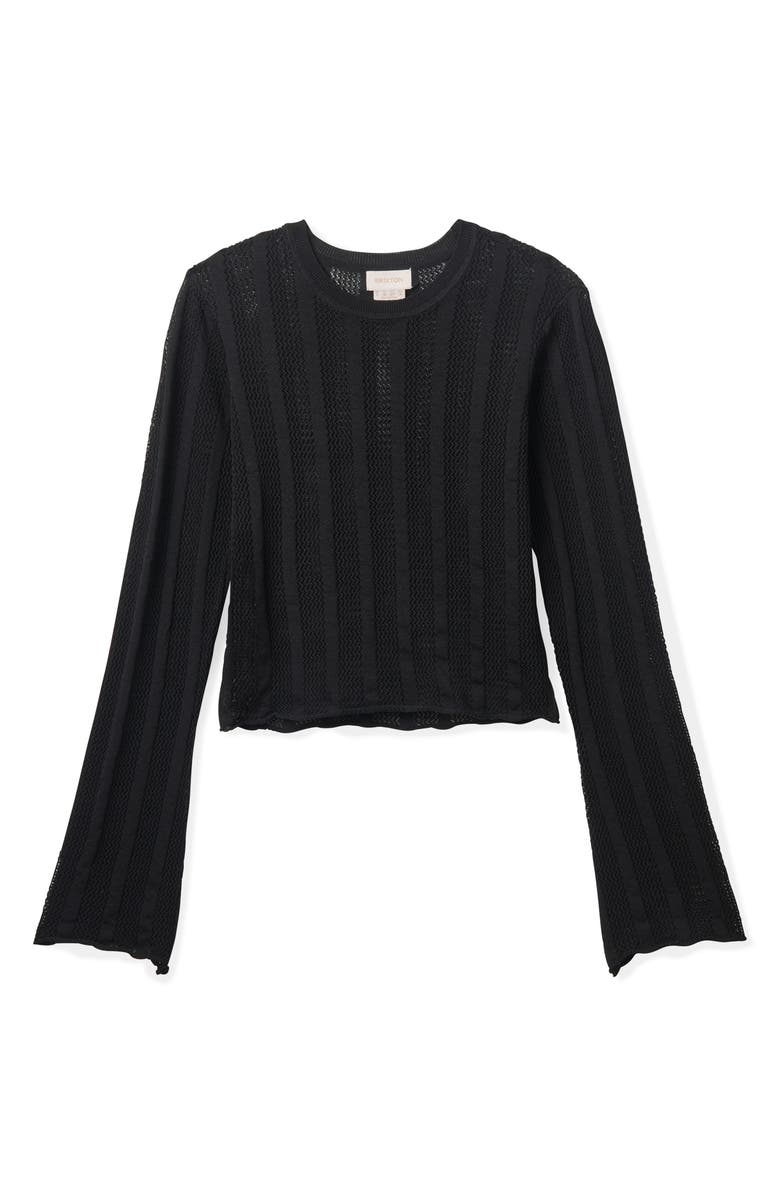 Brixton Semisheer Knit Top, Alternate, color, Black