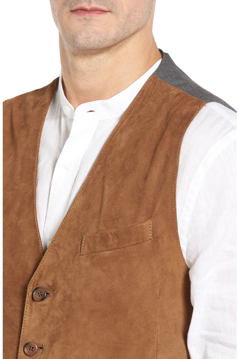 Lamb Front Vest, Alternate, color, TOBACCO