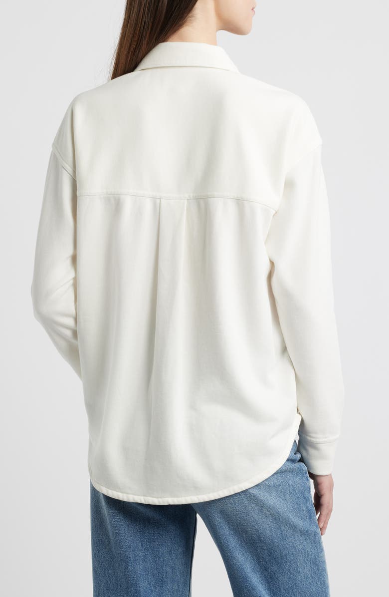 beachlunchlounge Tabitha Cotton Blend Terry Button-Up Shirt, Alternate, color, 