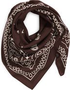 MIDNIGHT RODEO x La Porte Paisley Print Square Scarf