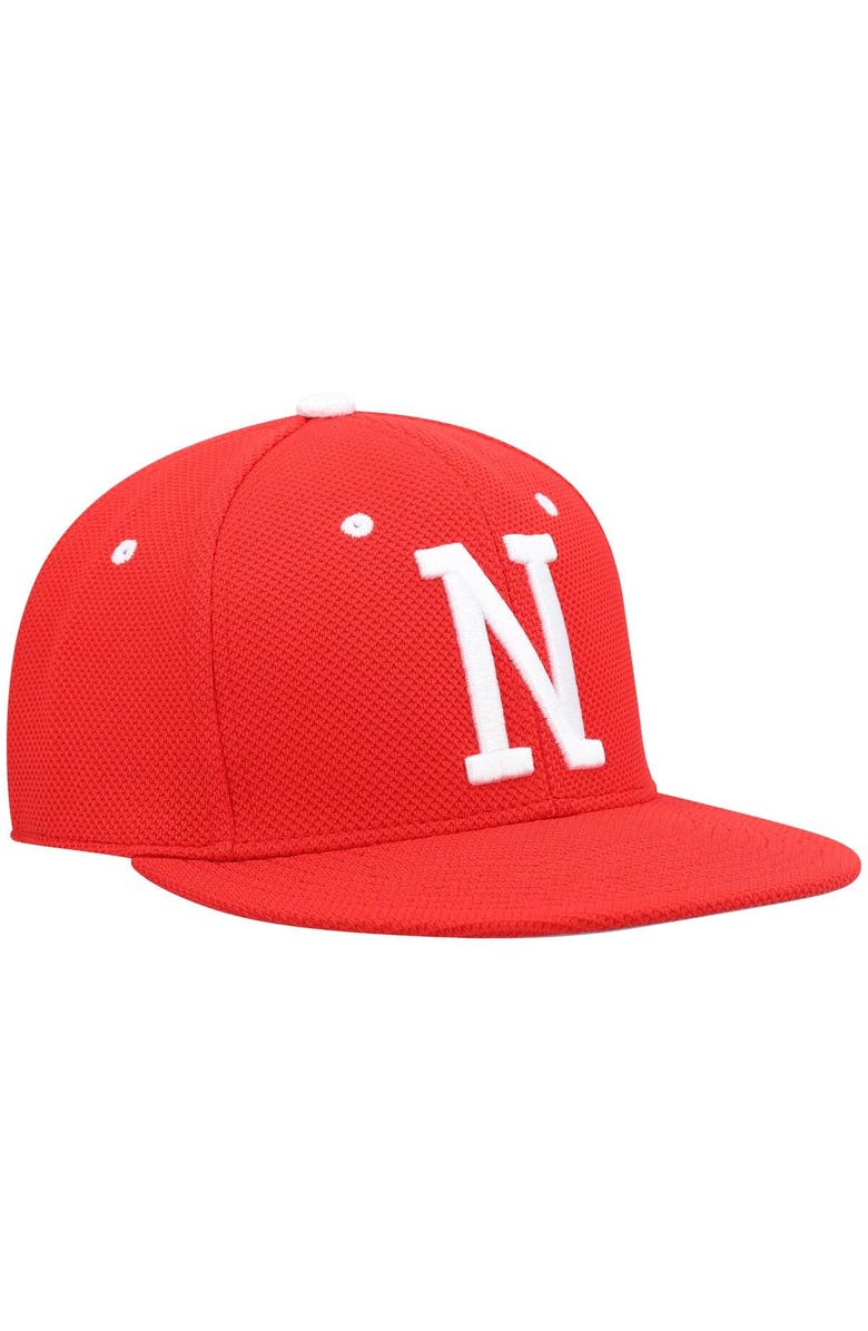 adidas Men's adidas Scarlet Nebraska Huskers On-Field Baseball Fitted Hat, Alternate, color, 