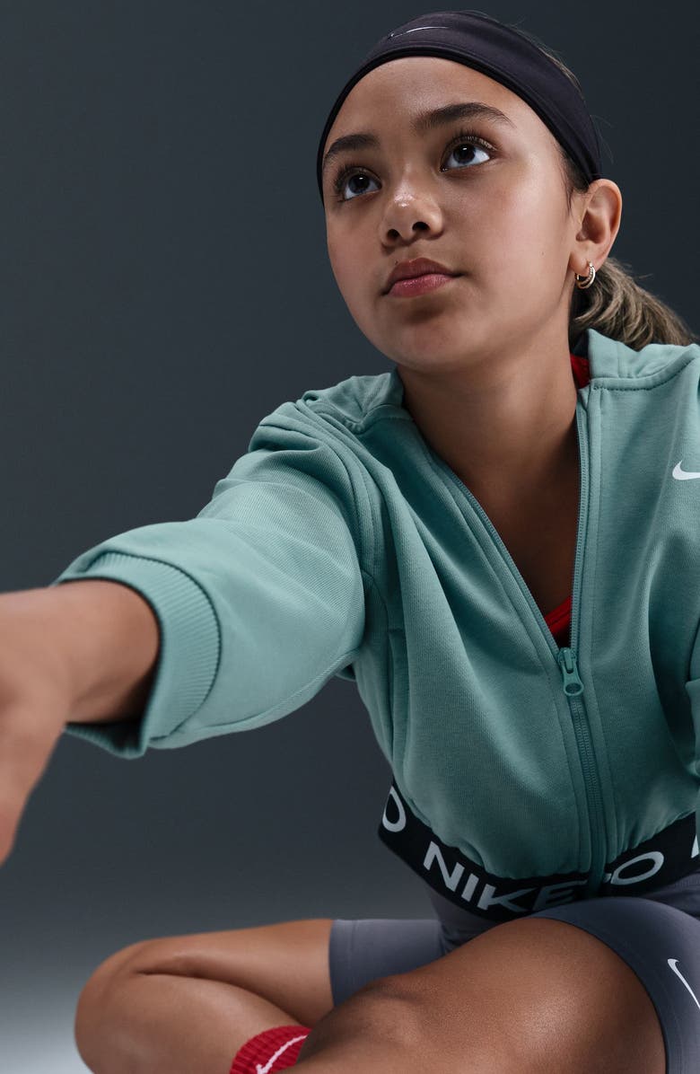 Nike Kids' Dri-FIT Zip-Front Hoodie, Alternate, color, Cannon/ Cannon/ Black/ White