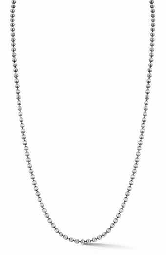 Yield of Men Men's Oxidized Sterling Silver Ball Chain Necklace