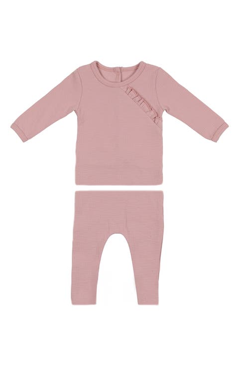 Kids' Waffle Knit Long Sleeve Top & Pants Set (Toddler & Little Kid)