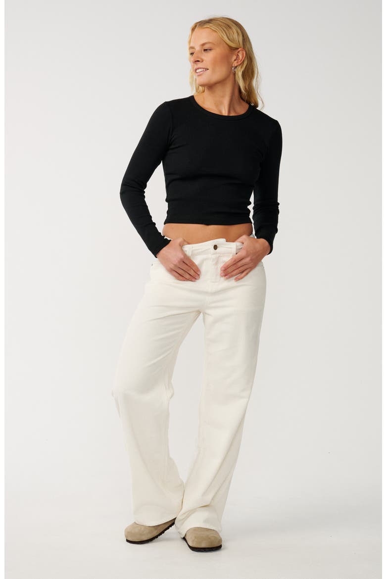 Aggie Relaxed Corduroy Pants, Alternate, color, BONE
