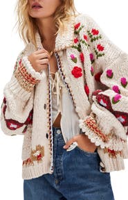 Free People Rosebud Oversize Cardigan