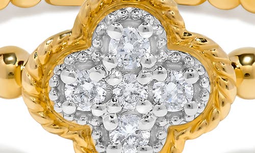 H.j. Namdar 14k Gold Pavé Diamond Clover Ring In Gold