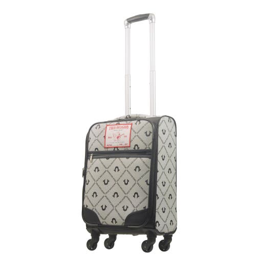 True Religion Soft Sided 23" Expandable, Spinner Luggage With Buddah Patch
